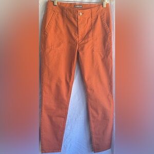 Toad & Co Women's Auburn Orange Earthworks Ankle Pants Size 6